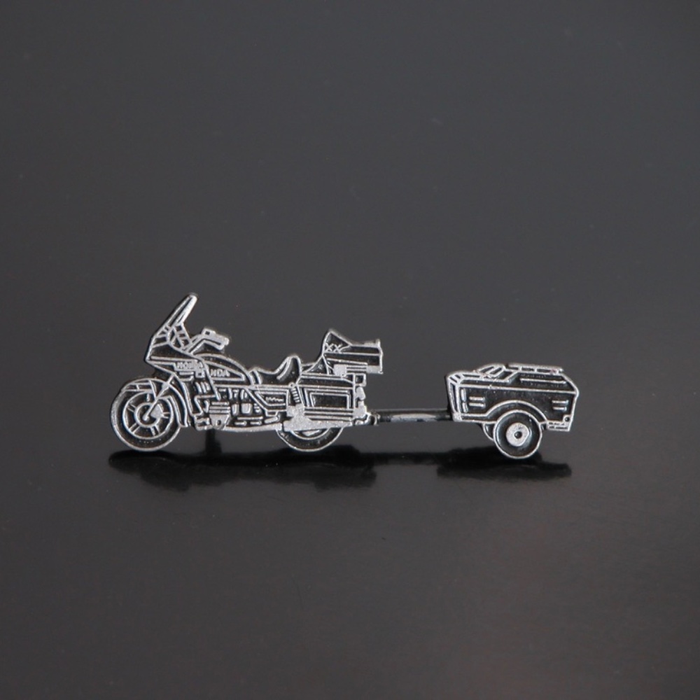 Biker Hat Lapel Pin Rally Wagon Motorcycle Traile